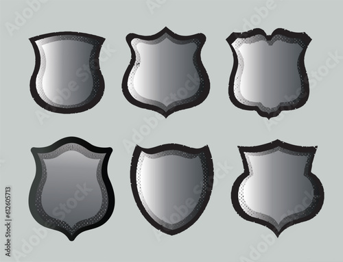 Blank shields vector