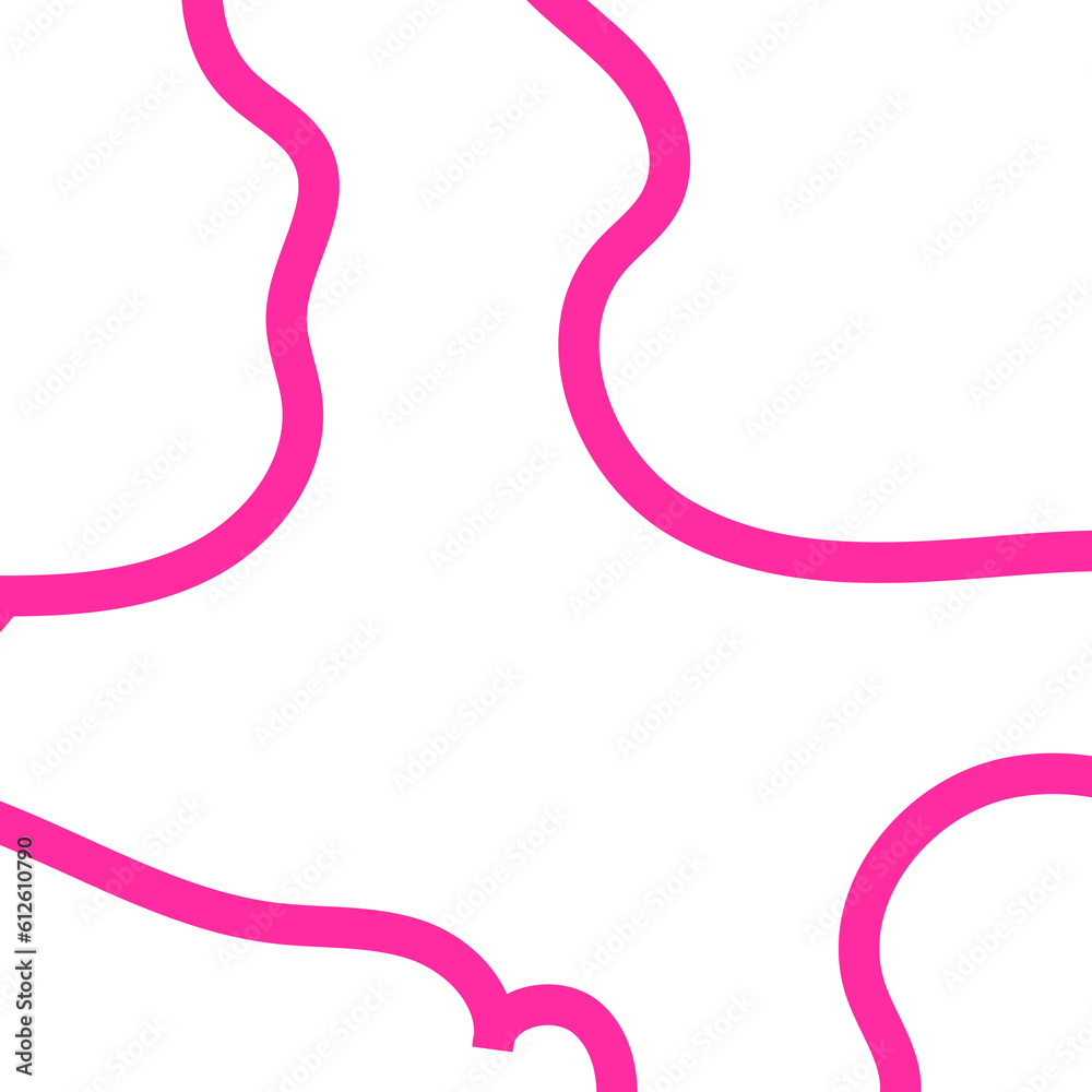 Pink Outline Frame Abstract Shapes 