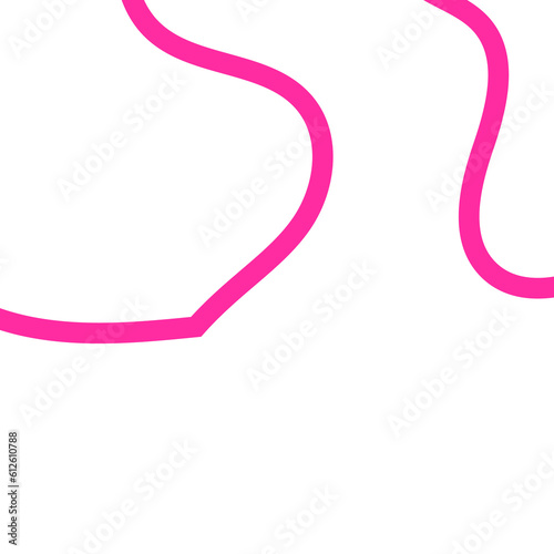 Pink Outline Frame Abstract Shapes 