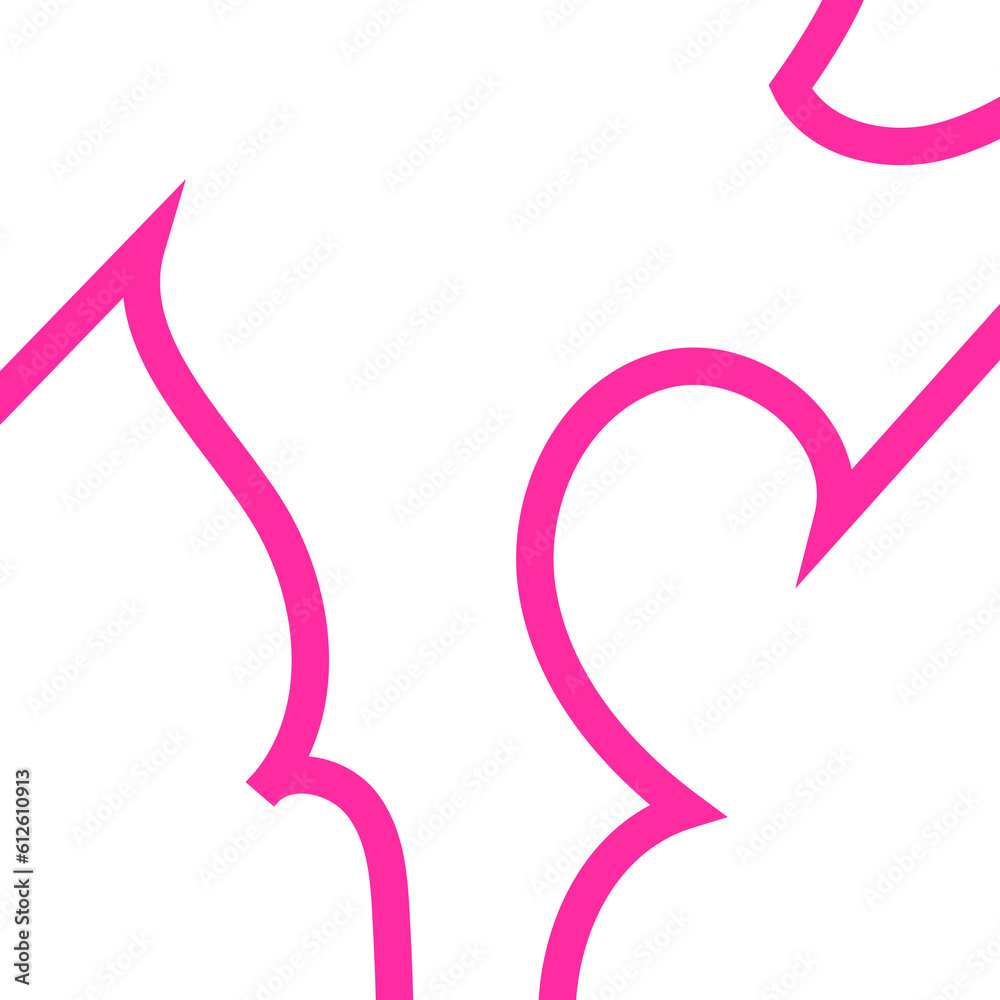 Pink Outline Frame Abstract Shapes Pink Outline Frame Abstract Shapes