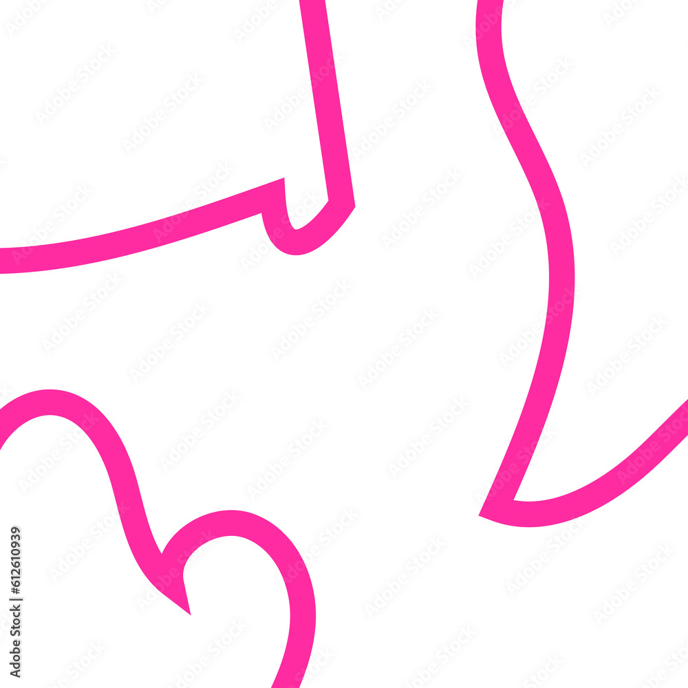 Pink Outline Frame Abstract Shapes Pink Outline Frame Abstract Shapes