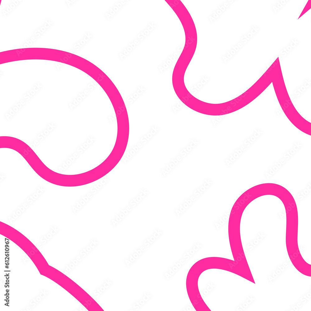 Pink Outline Frame Abstract Shapes Pink Outline Frame Abstract Shapes