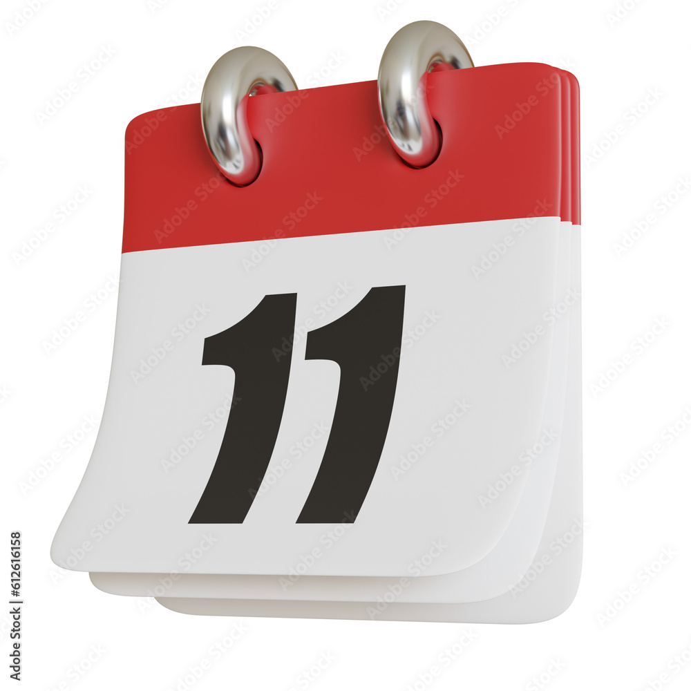 Fotografie Planning schedule icon concept, modern 3d calendar.