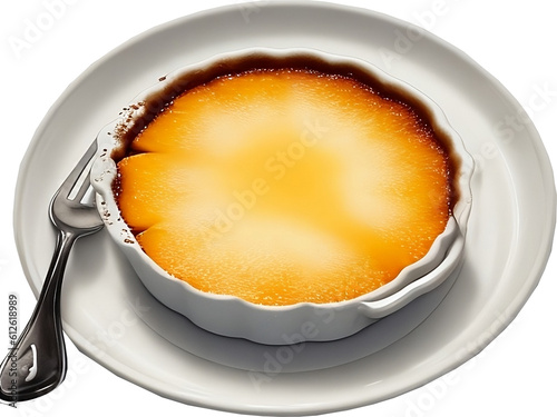 Creme Brulee line icon photo