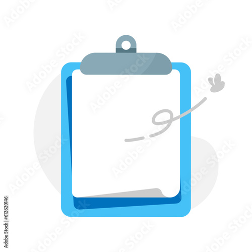still empty, blank paper in clipboard. no note, record, or data yet concept illustration flat design vector eps10. modern graphic element for landing page, empty state ui, infographic, icon