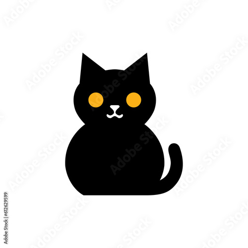 simple shape pet technology iot cat logo vector illustration template design
