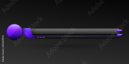 Abstract lower third screen title banner bar for video broadcast