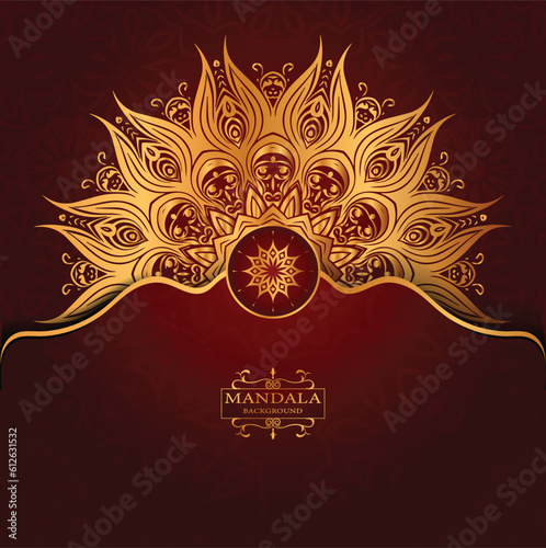 Gold color islamic pattern mandala