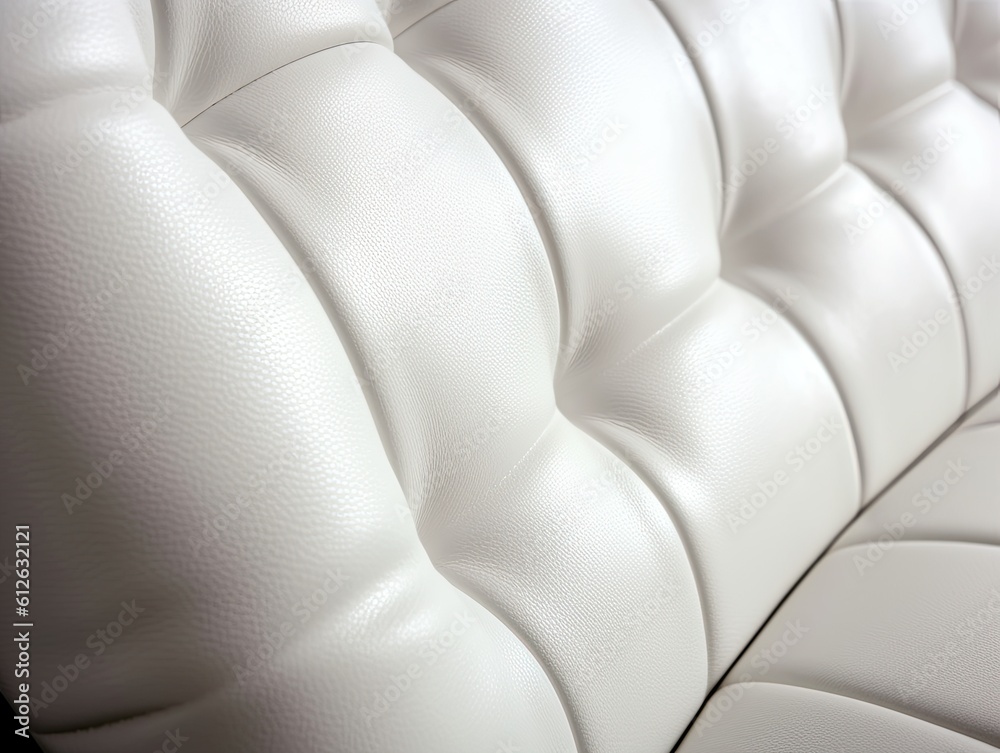 Obraz premium Close Up Sofa Synthetic Leather White Color