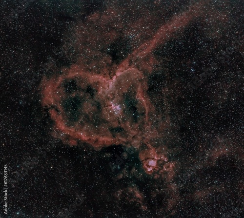 Mesmerizing image of the Taraina Nebula  illuminated by light reflecting in the vastness of space