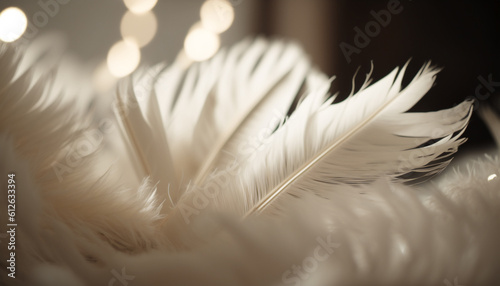 abstract white feather background. made with generative AI