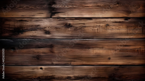 Obraz na płótnie Dark wooden texture. Dark wood planks background. Generative AI. w salonie