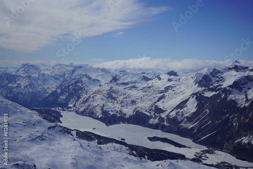 Stunning view from the summit of a majestic mountain range, showcasing the beautiful © Fulan Kelin/Wirestock Creators