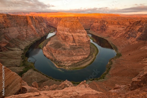 Horseshoe Bend incised meander of the Colorado River located near the town of Page, Arizona, U.S.