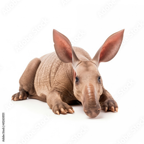 Aardvark  Orycteropus afer  lying down  looking at camera