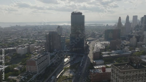 Flying over Prospect Heights toward Barclays Center in Brooklyn photo