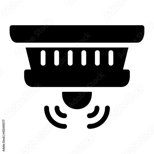 smoke detector glyph icon