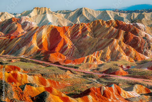 The Zhangye Danxia National Park located in the Gansu province in China s northwest is UNESCO World Heritage Site. photo