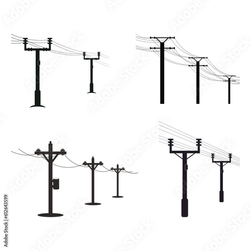 power pole icon vector illustration