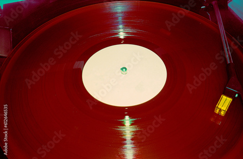 Red vinyl photo