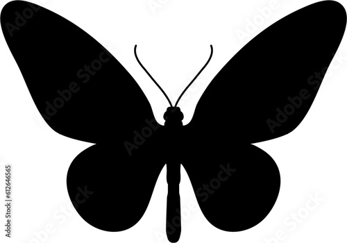 Flying Butterfly Silhouette Illustration Vector