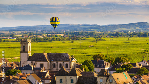Balloon ride over Pommard village, France