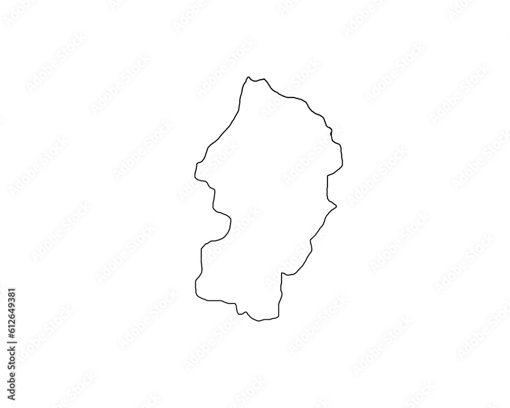 山形県　白地図
