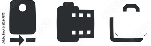 Set of 3 icons Image. Modern thin line icons. Set Quality icon. for mobile and web. Big UI icon set. UI and UX