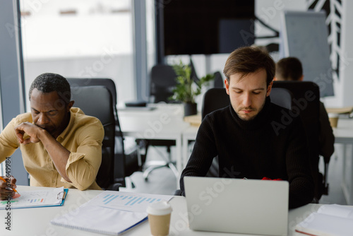 Corporate business career coworker employee concentration photo