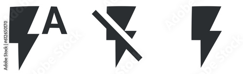 Set of 3 icons Image. Line icons collection. Outline isolated signs. Linear symbols set. Big UI icon set in a flat design. UI and UX