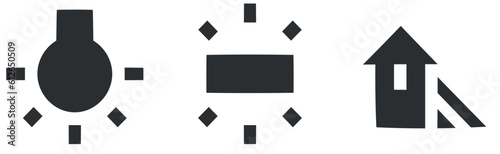 Set of 3 icons Image. Modern thin line icons. Outline isolated signs. Linear symbols set. Big UI icon set in a flat design. Vector illustration