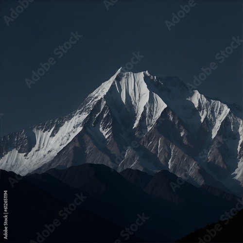 landscape with blue sky and swiss mountains in the winter