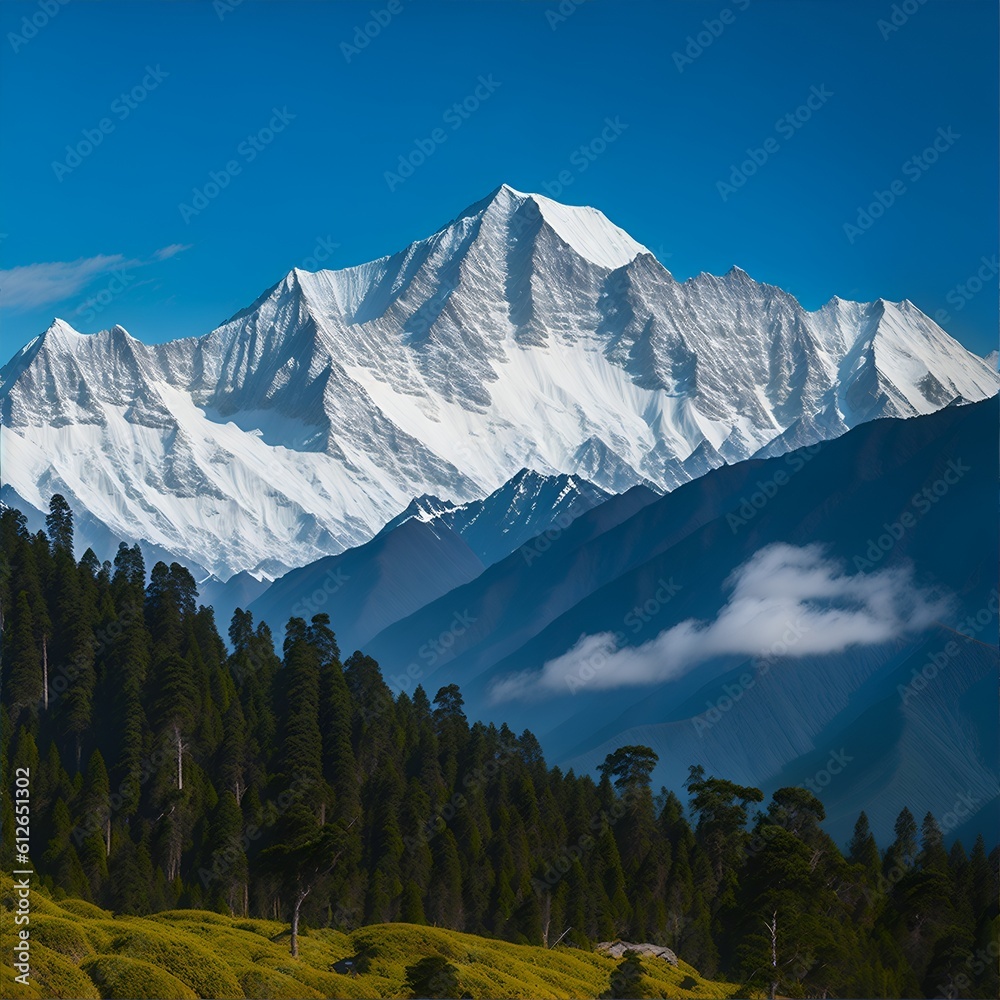 landscape with blue sky and swiss mountains in the winter landscape with blue sky and swiss mountains in the winter