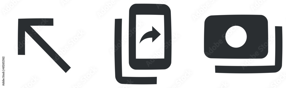 Set of 3 icons Navigation. Creative business solutions icon set. modern trend in the style. Linear symbols set. Thin filled icons pack. UI and UX Set of 3 icons Navigation. Creative business solutions icon set. modern trend in the style. Linear symbols set. Thin filled icons pack. UI and UX