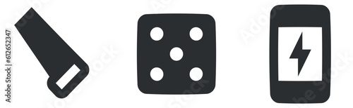 Set of 3 icons Places. A set vector icons. Set Quality icon. for mobile and web. Thin filled icons pack. UX UI