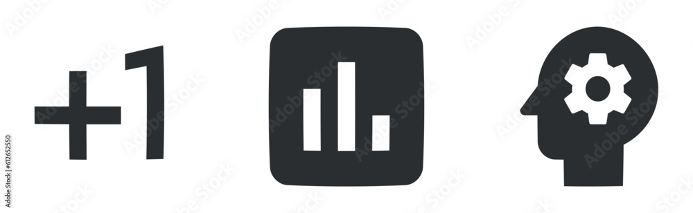 Set of 3 icons Social Network. Creative business solutions icon set. Outline isolated signs. for mobile and web. Big UI icon set. UX UI Set of 3 icons Social Network. Creative business solutions icon set. Outline isolated signs. for mobile and web. Big UI icon set. UX UI