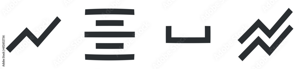 Set of 4 icons Editor. Line icons collection. Simple Set. Linear icons set. Thin filled icons pack. UI and UX Set of 4 icons Editor. Line icons collection. Simple Set. Linear icons set. Thin filled icons pack. UI and UX