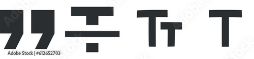 Set of 4 icons Editor. Modern thin line icons. Simple Set. Linear symbols set. Big UI icon set in a flat design. UI and UX