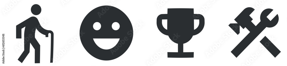 Set of 4 icons Social Network. Vector collection thin line Web icon. modern trend in the style. Linear symbols set. Big UI icon set in a flat design. UI and UX Set of 4 icons Social Network. Vector collection thin line Web icon. modern trend in the style. Linear symbols set. Big UI icon set in a flat design. UI and UX