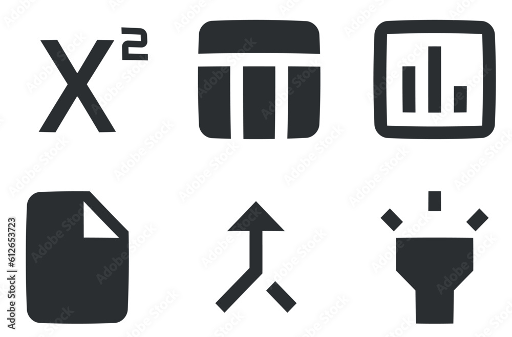 Set of 6 icons Editor. A set vector icons. Outline isolated signs. Linear symbols set. Big UI icon set. UI and UX Set of 6 icons Editor. A set vector icons. Outline isolated signs. Linear symbols set. Big UI icon set. UI and UX