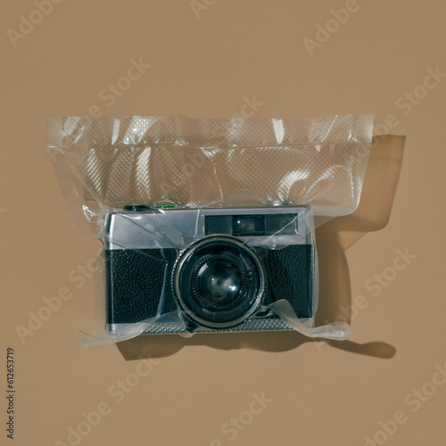 vacuum-packed old analog camera photo