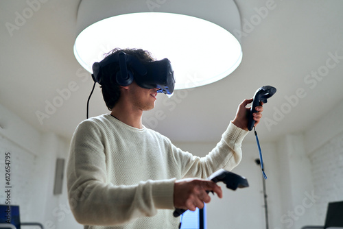 Man using VR photo