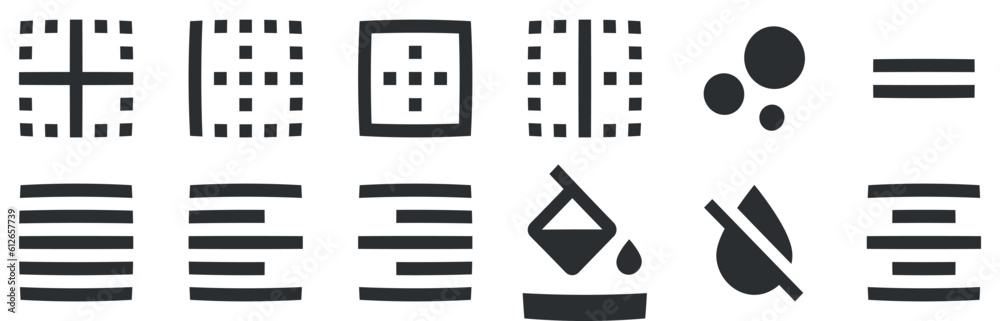 Set of 12 icons Editor. Line icons collection. Outline isolated signs. Linear symbols set. Thin filled icons pack. UI and UX Set of 12 icons Editor. Line icons collection. Outline isolated signs. Linear symbols set. Thin filled icons pack. UI and UX