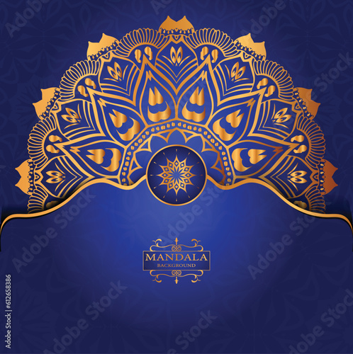 Luxury gold arabesque pattern in mandala background arabic islamic east style premium vector premium
