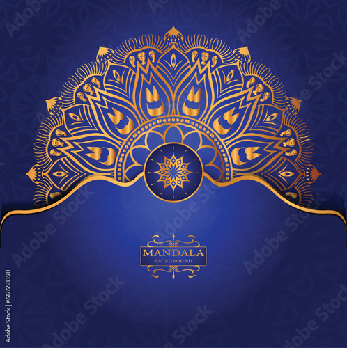 Luxury gold arabesque pattern in mandala background arabic islamic east style premium vector premium
