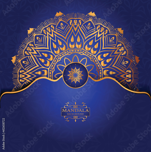 Luxury gold arabesque pattern in mandala background arabic islamic east style premium vector premium
