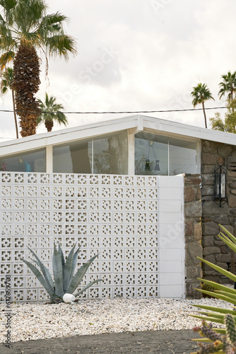 Palm Springs home with Vista Vue Breeze Block screen wall  photo