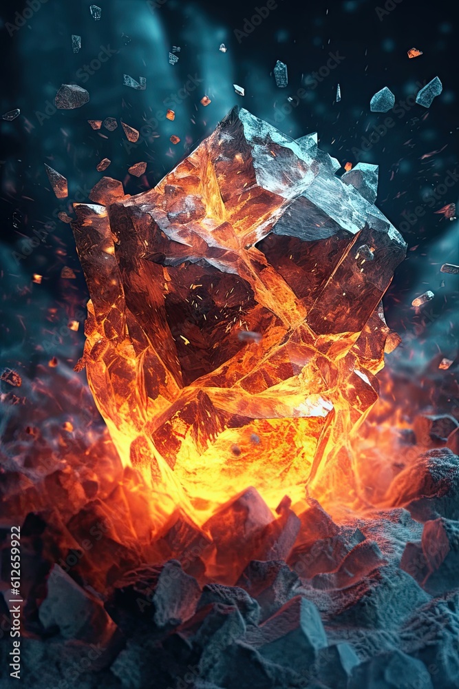 Glass of whiskey with ice. AI generated art illustration. Glass of whiskey with ice. AI generated art illustration.