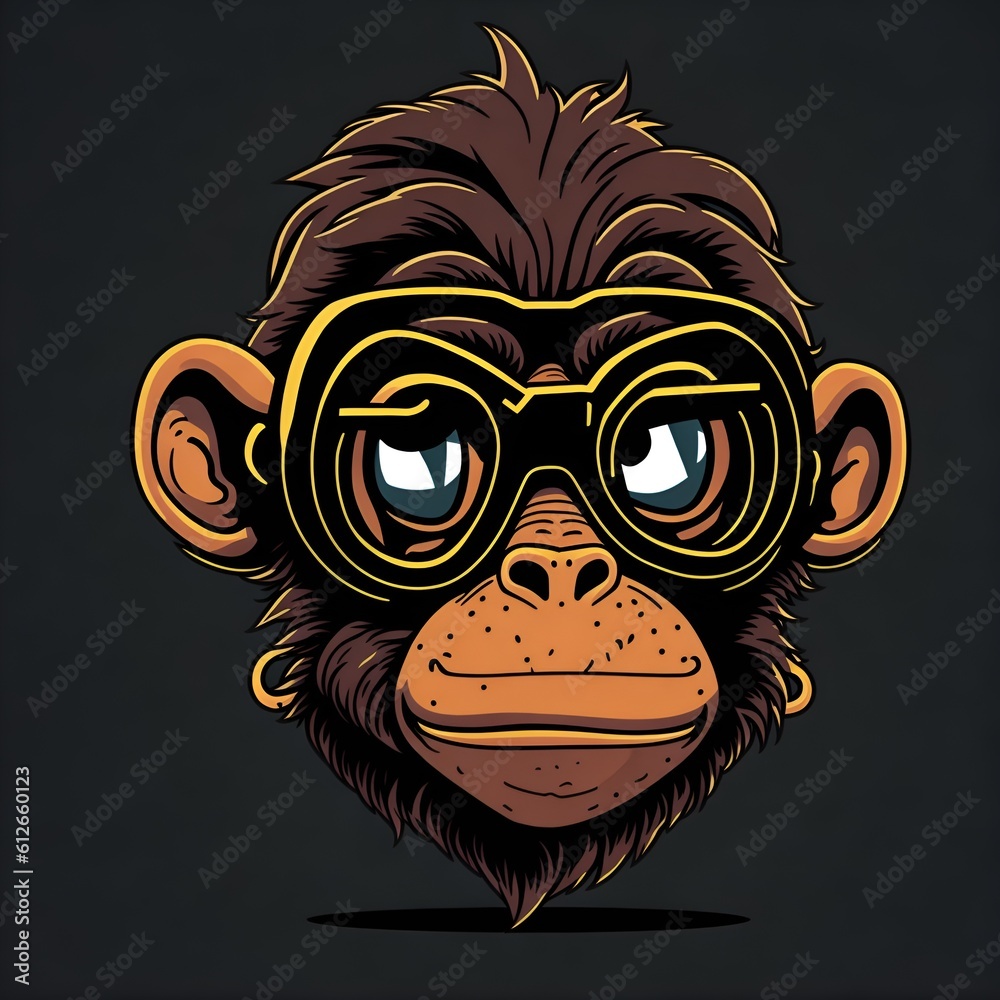 illustration of a monkey nft illustration of a monkey nft