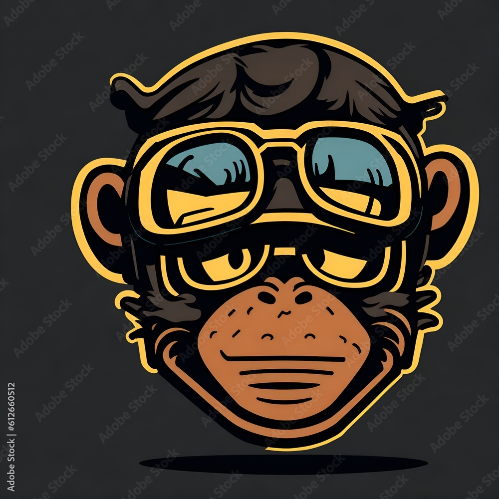 illustration of a monkey nft illustration of a monkey nft